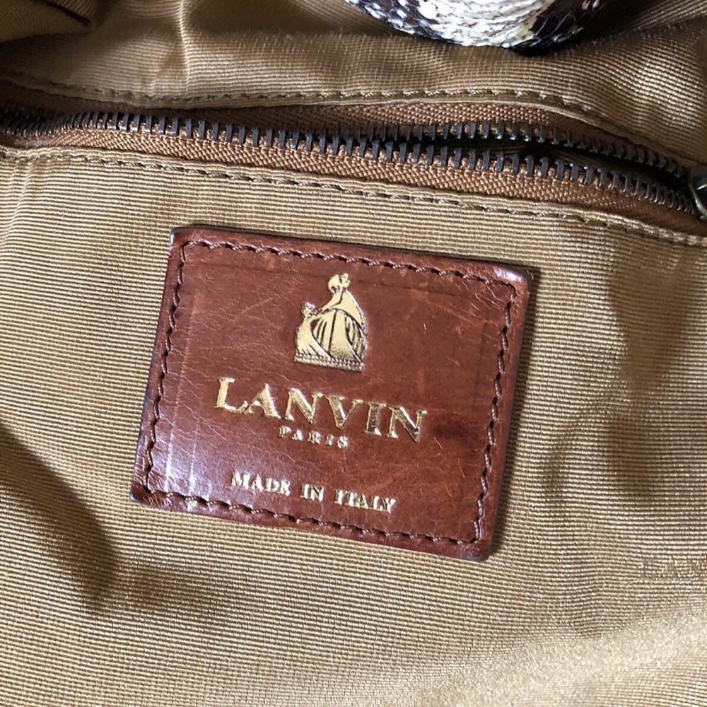 SOLD Lanvin Python Bucket Bag - Picture 10 of 10